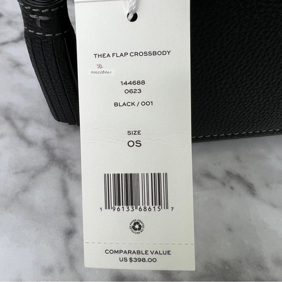 Tory Burch Thea Flap Crossbody In Black - Picture 11 of 11